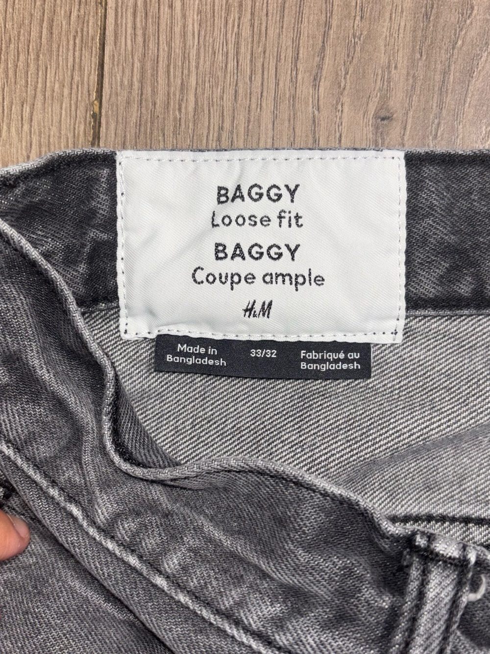 H&M Baggy Loose-Fit Men's Jeans - Washed Gray